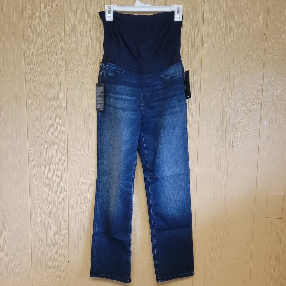 Mavi Clare Womens Paternity Jeans Deep Shanti Supersoft Straight Leg 31/28